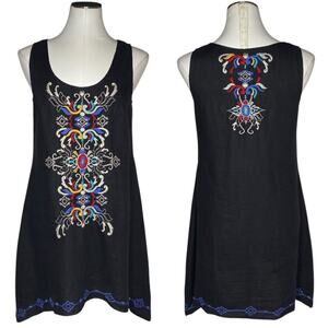 Johnny Was Embroidered Linen Dress size Small